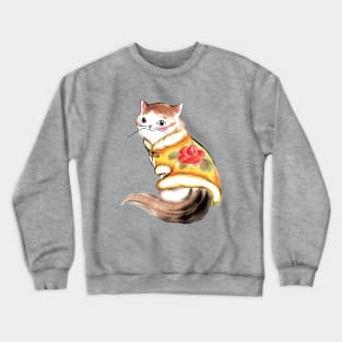 Elegant flower cat Crewneck Sweatshirt